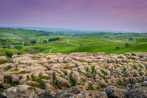 View from Malham Cove Picture Board by Paul Grubb