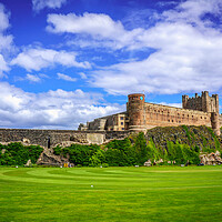 Buy canvas prints of Bamburgh Castle Panorama by Paul Grubb