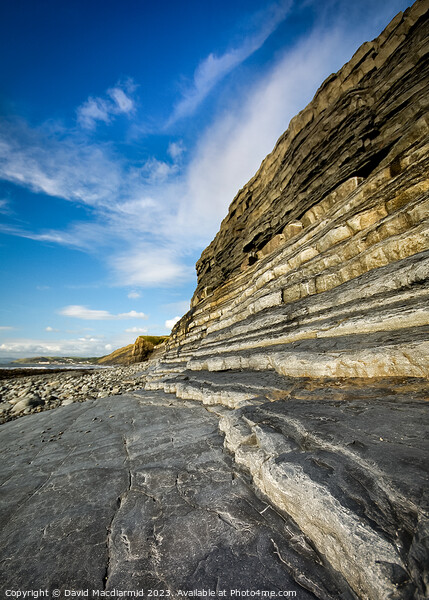Welsh Slate Cliffs Picture Board by David Macdiarmid
