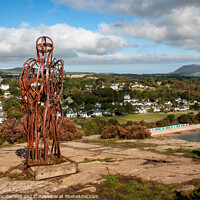 Buy canvas prints of The Tin Man, Mynydd Tir-y-Cwmwd headland, Llanbedrog by David Macdiarmid