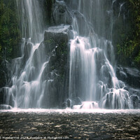 Buy canvas prints of Llanberis Waterfall, Wales by David Macdiarmid