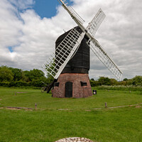 Buy canvas prints of Avoncroft Windmill & Millstone by David Macdiarmid