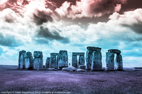 Stonehenge Abstract Colours Picture Board by David Macdiarmid