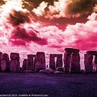 Buy canvas prints of Stonehenge Abstract Colours by David Macdiarmid
