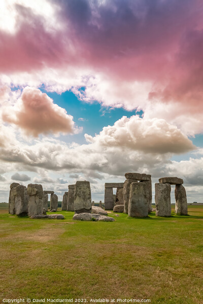 Stonehenge Abstract Colours Picture Board by David Macdiarmid