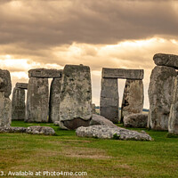 Buy canvas prints of Stonehenge Panorama by David Macdiarmid