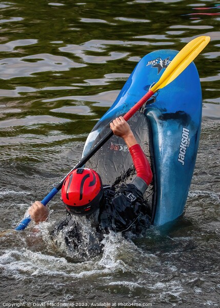 Kayak Playboat Picture Board by David Macdiarmid