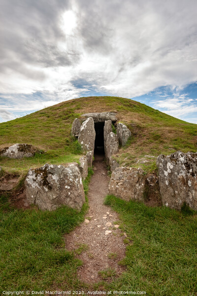 Neolithic burial chamber Picture Board by David Macdiarmid