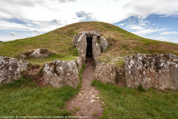 Neolithic burial chamber Picture Board by David Macdiarmid