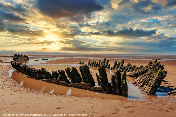 Wreck Of The SS Nornen, Berrow Beach, Somerset Picture Board by David Macdiarmid