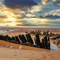 Buy canvas prints of Wreck Of The SS Nornen, Berrow Beach, Somerset by David Macdiarmid