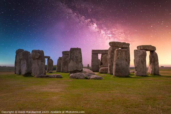 Stonehenge Star Gazing Picture Board by David Macdiarmid