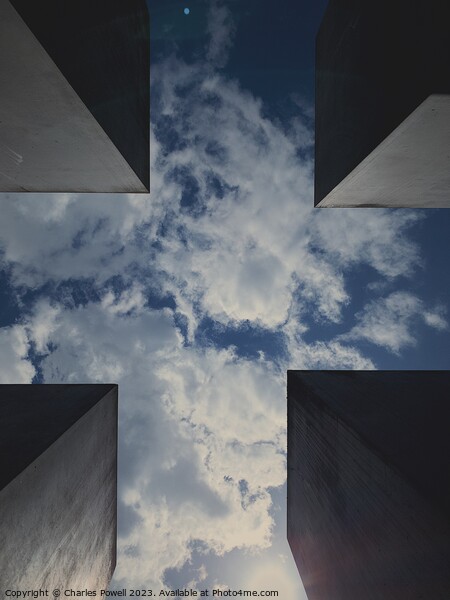 Looking up through the Holocaust Memorial, Berlin Picture Board by Charles Powell