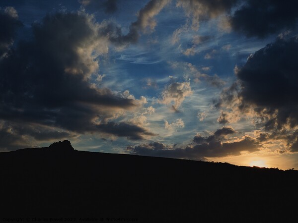 Haytor sunset clouds Picture Board by Charles Powell