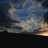 Buy canvas prints of Haytor sunset clouds by Charles Powell