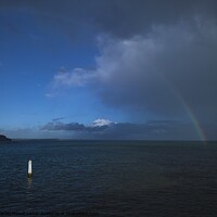 Buy canvas prints of Devon rainbow Teignmouth by Charles Powell