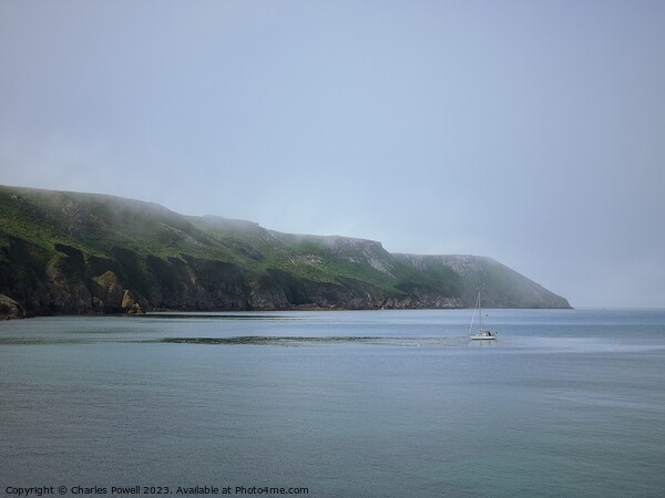 Lundy sea fog Picture Board by Charles Powell