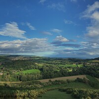 Buy canvas prints of Colmers Hill panorama by Charles Powell