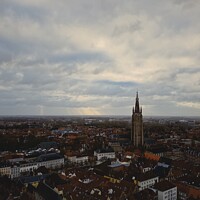 Buy canvas prints of Bruges Skyline by Charles Powell