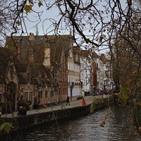 Buy canvas prints of Bruges canals by Charles Powell
