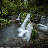 Buy canvas prints of Brecon Beacons Waterfall, South Wales by Philip King