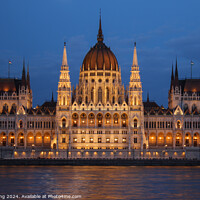 Buy canvas prints of Hungarian Parliament Building, Budapest by Philip King