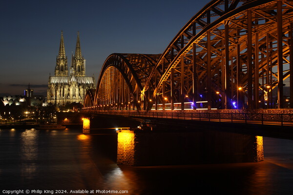 Cologne Cathedral and Hohenzollern Bridge Picture Board by Philip King