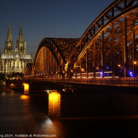 Buy canvas prints of Cologne Cathedral and Hohenzollern Bridge by Philip King