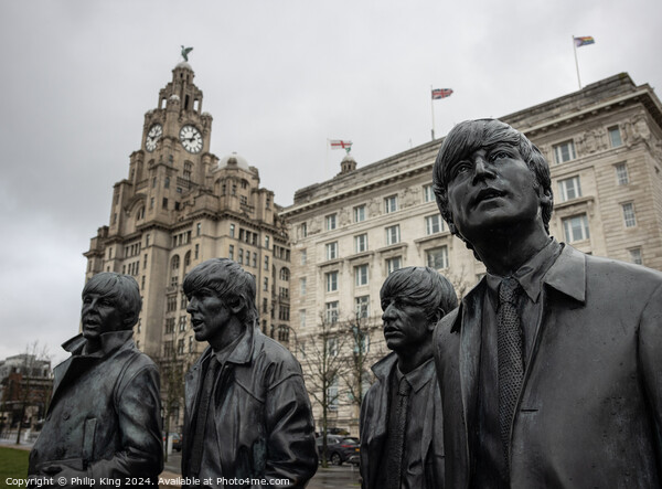 The Beatles Statue, Liverpool Picture Board by Philip King