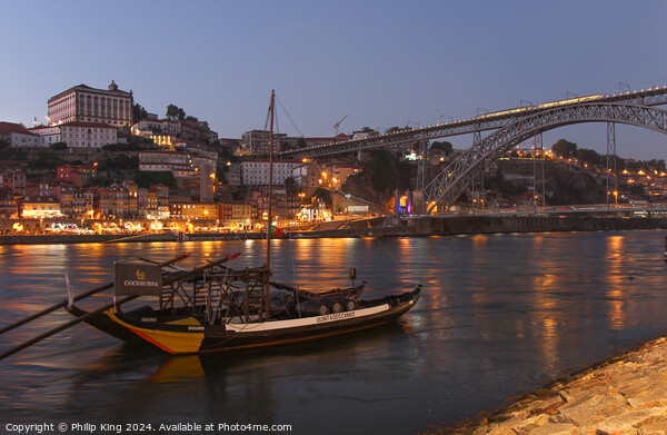 Porto at Night Picture Board by Philip King