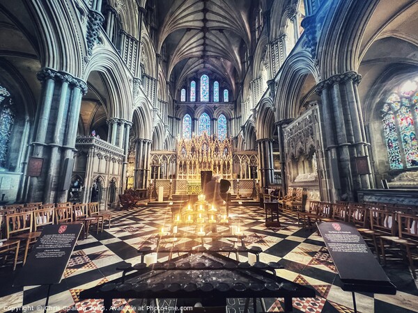 Interior of Ely Cathedral Picture Board by Chris Spalton