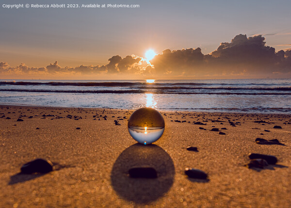 Crystal Ball Sunrise at Potters Resort, Hopton-on- Picture Board by Rebecca Abbott