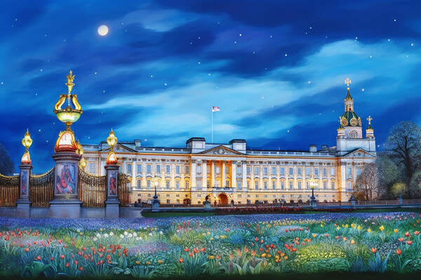 Buckingham Palace at Night  Picture Board by CC Designs