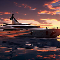 Buy canvas prints of Super Yacht  by CC Designs