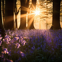 Buy canvas prints of Bluebells in the Woods  by CC Designs