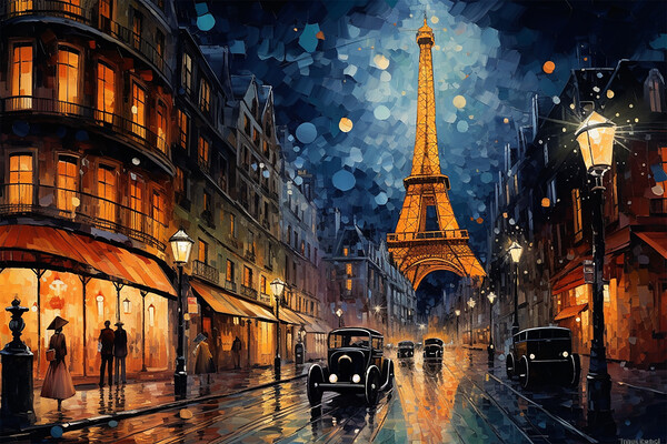 Paris at Night  Picture Board by CC Designs