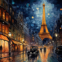 Buy canvas prints of Paris at Night  by CC Designs
