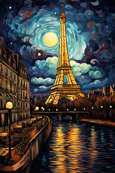 Eiffel Tower at Night  Picture Board by CC Designs