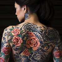 Buy canvas prints of The Girl with the Rose Tattoo  by CC Designs