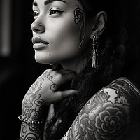 Buy canvas prints of Tattooed Beauty  by CC Designs