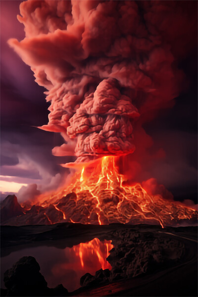 Dangerously Beautiful Volcano  Picture Board by CC Designs
