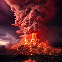 Buy canvas prints of Dangerously Beautiful Volcano  by CC Designs