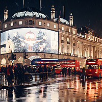 Buy canvas prints of Piccadilly Circus at Night  by CC Designs