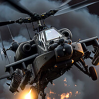 Buy canvas prints of Apache AH1 in Combat  by CC Designs