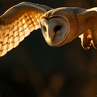 Buy canvas prints of White Lady Barn Owl in flight  by CC Designs