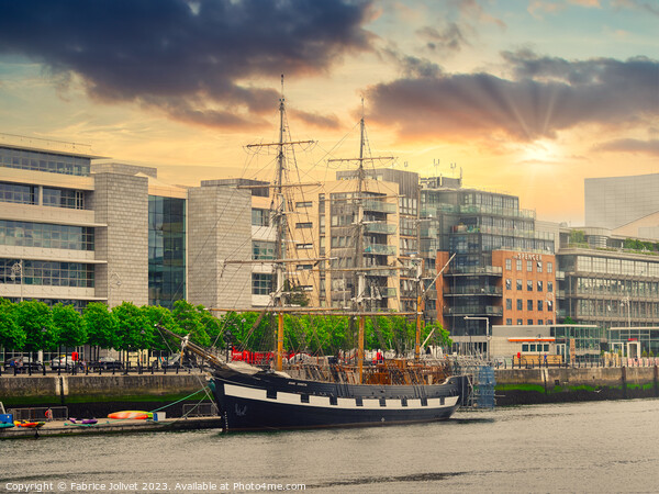 Sunset Serenity: Nautical Escape in Dublin's Urban Picture Board by Fabrice Jolivet