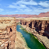 Buy canvas prints of The beautiful Colorado River from Navajo Bridge by Madeleine Deaton