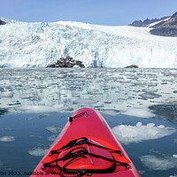 Buy canvas prints of Paddle to the Glacier by Madeleine Deaton
