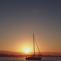 Buy canvas prints of Sunset Sailing  by Madeleine Deaton