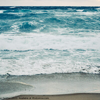 Buy canvas prints of Waves Crashing, New Zealand Otago Peninsula by Madeleine Deaton